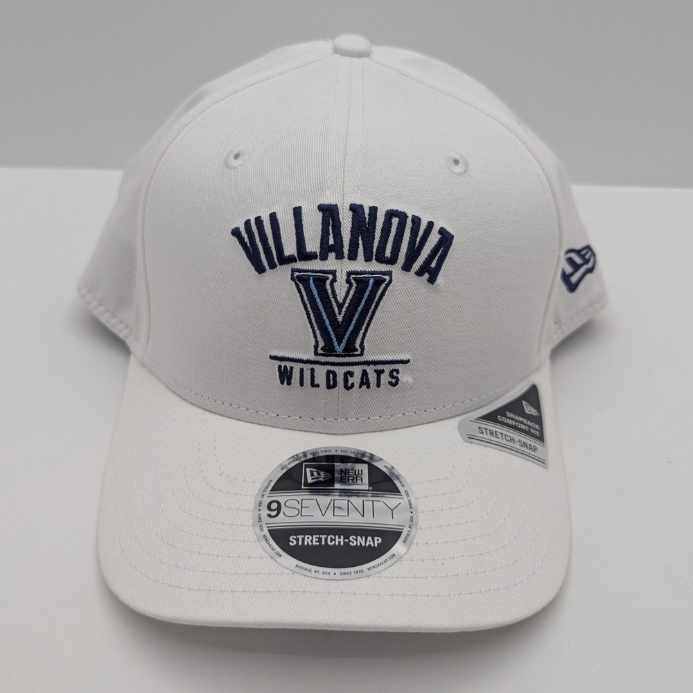 New Era Villanova‎ Wildcats 9SEVENTY Stretch-Snap Hat White Adjustable Cap NEW